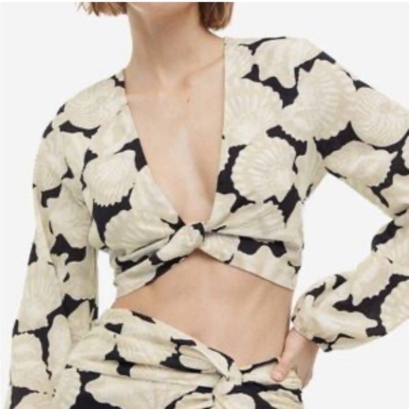 H&M Dresses & Skirts - Linen Cotton blend top and skirt